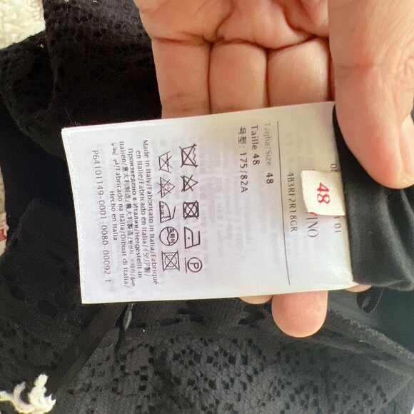 Valentino Floral Patterned High Waist Shorts Black Size 48/ XL -$1600- NWT - Picture 7 of 9